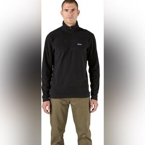 Patagonia Men’s Black Quarter-Zip Pullover Size Large Regular Hiking Outdoor